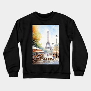 Paris Watercolor Crewneck Sweatshirt